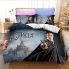 NIGHTYNINE Housse de Couette Harry Potter Parure de Lit 200x200 cm en Microfibre avec 2 Taie