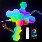 Panneau LED Hexagonal Gaming Murale Lampe,YANSION 12 Pcs Smart Deco Music Sync Modulaires RGB Lights App Télécommande - Gaming