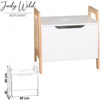 Coffre a jouet empilable Blanc Judy Wild Meuble de rangement 49 x 36 x 48 cm