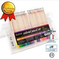CONFO® Crayon de couleur professionnel peint à la main secret jardin graffiti stylo ensemble de dessin crayon couleur huileux 60