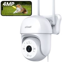 ieGeek 360° Caméra Surveillance WiFi Exterieure PTZ Caméra IP Suivi Automatique Pan 355° Tilt 90° Vision Nocturne Couleur