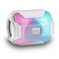 Mars Gaming MSBAX - Haut-Parleur Bluetooth Portable RGB – Audio FM - Blanc