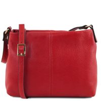 Tuscany Leather - TL Bag - Sac bandoulière en cuir souple - Rouge Lipstick (TL141720)