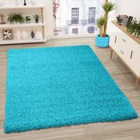Tapis Prime Shaggy [160 cm] rond turquoise