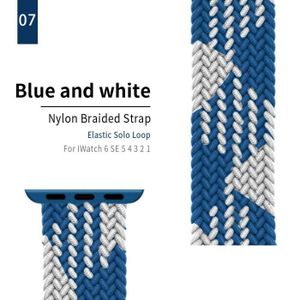 BRACELET MONTRE CONNEC. couleur Bleu et blanc taille XL Bracelet tressé en