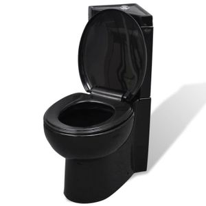 WC - TOILETTES Atyhao WC Cuvette céramique Noir 10698
