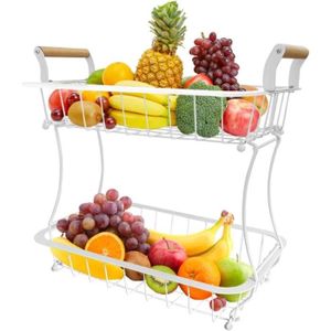 PORTE FRUITS - COUPE  Corbeille À Fruits À 2 Étages - Étagère À Légumes 