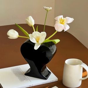 VASE - SOLIFLORE Vase À Fleurs En Céramique, Vase Unique Pour La Ma