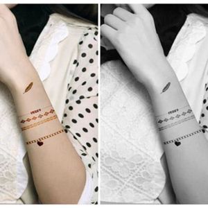 Tattoo Croix Dor Tatouages Autocollants Bijoux Du Corps