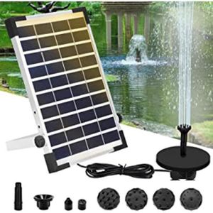 Pompe de fontaine solaire Pompe à eau autoportante 1.4W pour fontaine de panneaux solaires pour piscine jardin et patio 