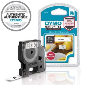 Cassette Ruban Dymo D1 Flexible noir sur Label Manager 210 D - PREMICE  COMPUTER
