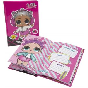 Agenda scolaire non daté couverture rigide Dimensions 20 x 14,5 cm environ Collection école 2019-2020 LOL SURPRISE 