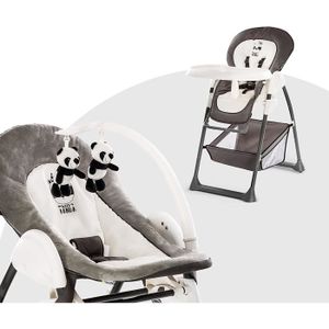CHAISE HAUTE  Chaise haute bébé 3 en 1 - Hauck - Sit N Relax - Évolutive - Confortable - Gris