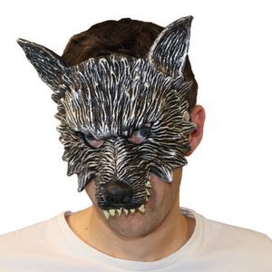 R SODIAL 1 Paire Gants de Loup Masque animal Masque set loup-garou Masquerade loup pour Halloween Taille: L, Couleur: Noir 