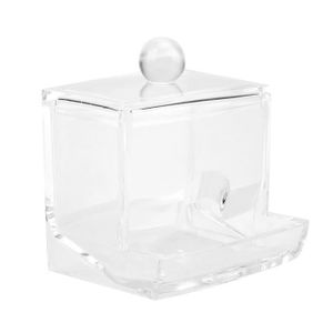 DISTRIBUTEUR DE COTON Pwshymi boîte de rangement en acrylique Distributeur de coton-tige transparent en acrylique, support de la boîte de meuble boite