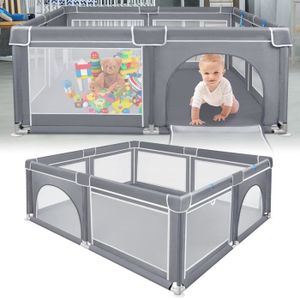 Kidsbuddy Parc pour bébé - Pliable - XXL - 150 x 180 cm - Grille