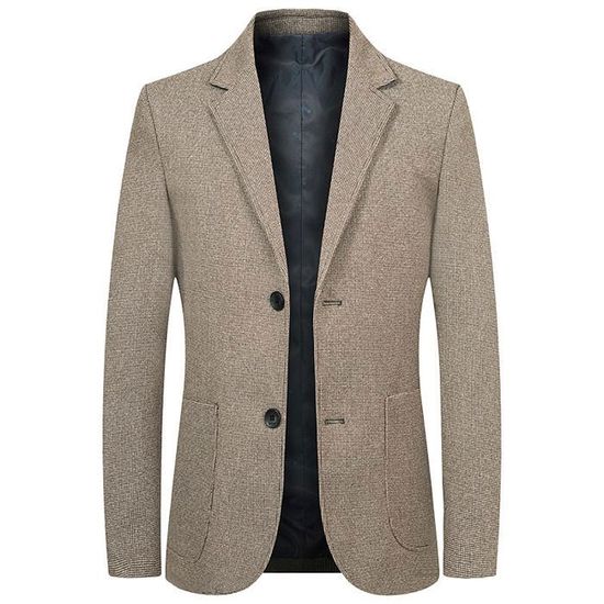 Costume homme à la mode couleur unie veste coton lin chemise manteau