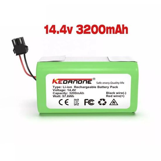 2600mAh--Batterie Ion Eddie pour Conga Excellence, 14.4V, 2600mAh, 950, 990, 1090, 1790, Deebot