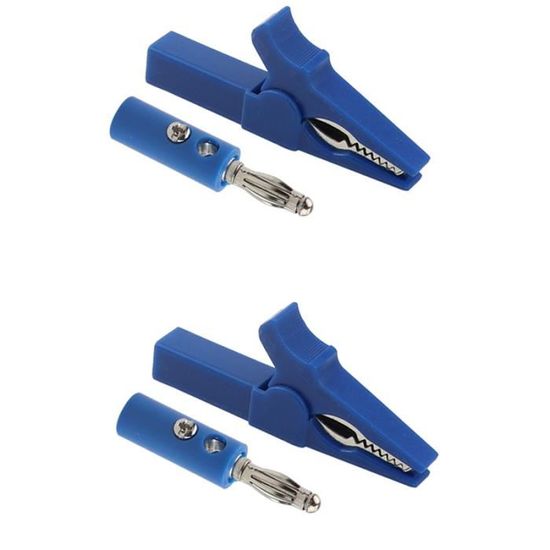 Pinces Crocodiles électriques 20A - Lot De 2 - Pour Câbles De Test, Bricolage, Dépannage