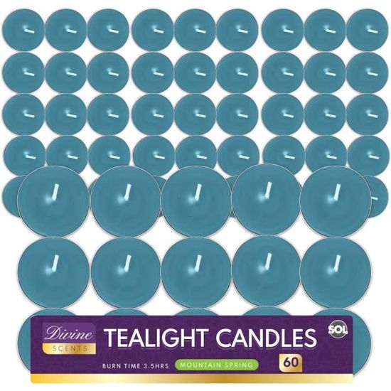 Lot De 12 Bougies Chauffe-plat Parfumées Bloome - Lavande Sauvage, Vanille, Pêche, Baies