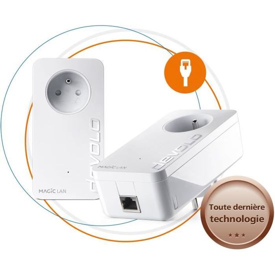 Devolo Magic 1 Lan - Starter Kit - 2 Adaptateurs Cpl - 1200 Mbits/s à