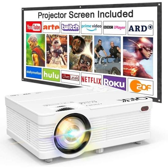 TV, vidéo et home cinéma Projecteur QKK 5000 Lumen 1080P Full HD