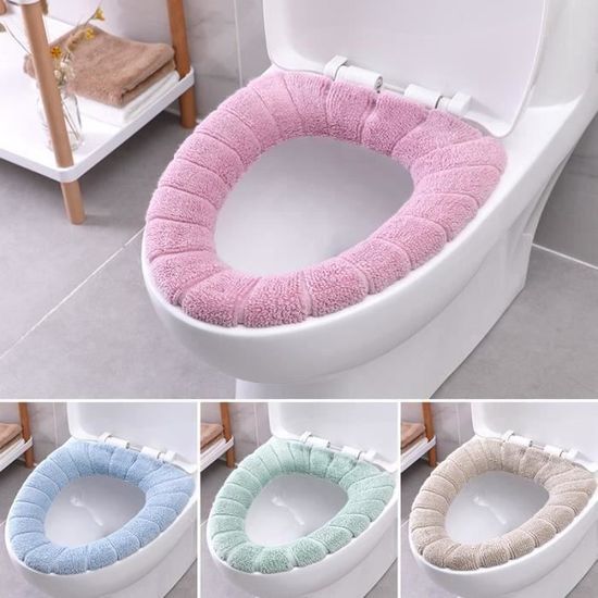 2 Pièces Coussin De Siège De Toilette Universel Chaleur Hivernale,  Pelucheux Et Lavable, Couverture De Siège De Toilette Épaissie Et  Résistante À L'eau, Mode en ligne