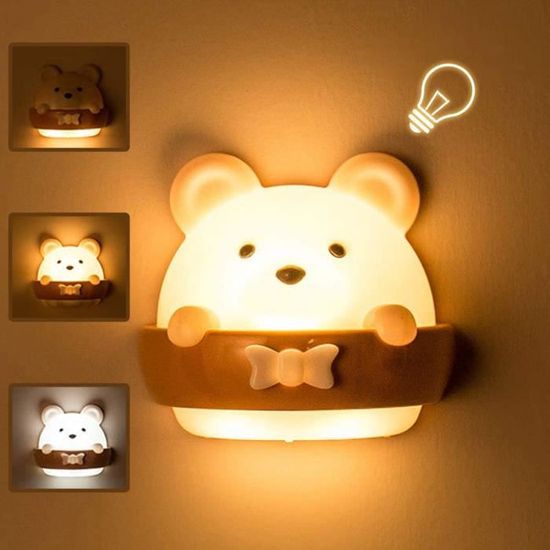 Bébé Veilleuse -Lampe Veilleuse Chambre -Veilleuse Portable Enfant, Lampe de Nuit de Chargement USB Portable Lumière Jaune 
