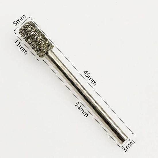 Lot De 10 Meules Abrasives Montées, Grain 80, Pour Outil Rotatif - Tige 6mm, Diamètre 16mm, Alumine Blanche