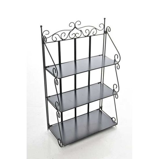 CLP Étagère En Fer Reus Pliable 3 Niveaux - Style Maison De Campagne Marron Antique 118 Cm