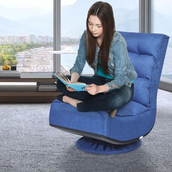 GIANTEX Chaise de Sol Pliable et Réglable en 5 Positions 90°135° Style
