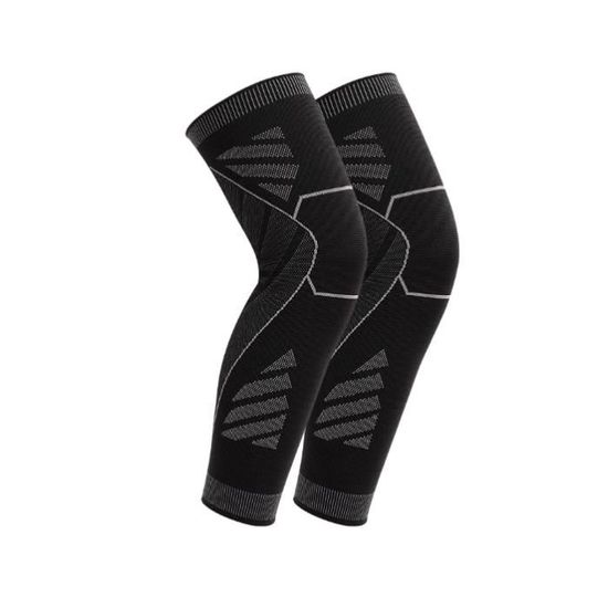 Manchon de Compression de jambe allongé, 1 pièce, protection du genou, genouillère antidérapante, Support pour soulager les douleurs articulaires et récupération des blessures  18