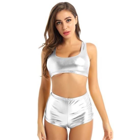 Justaucorps Brillant Doré Femme – Cuir Verni, Pour Danse, Gymnastique, Clubwear (tailles S à XXL) - 4