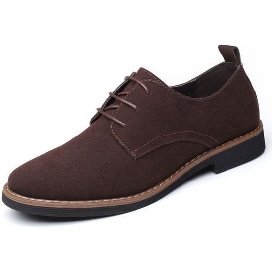 Chaussures Homme En Cuir Véritable - Confort Ville, Style Business Casual - Semelle Caoutchouc Antidérapante - Taille 39 à 44