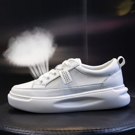Baskets Femme Blanches Sans Lacets - Chaussures Sport Légères, Confortables, Maille Respirante Et Semelle Antidérapante