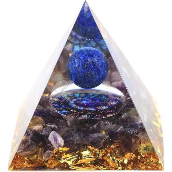 Décoration Spirituelle Pierre Naturelle Pyramide En Améthyste Naturelle Tyenaza - Décoration ésotérique - Pierre énergétique 25mm Objet ésotérique Cristal Violet