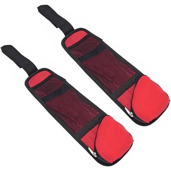 2 Organisateurs Latéraux Pour Siège Auto - Sacs En Maille élastique 42x14cm - Rangement Téléphone, Mouchoirs, Petits Objets - 8