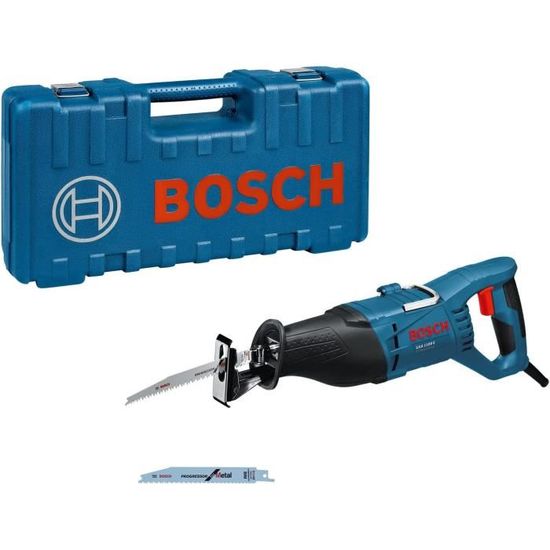 Scie Sabre Bosch Professional GSA 1100 E 1100W – Coffret Avec Lame Flexible Pour Métal (150x19x0,9 Mm)