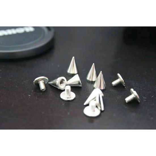 Kit De Clous Punk Anneome – 176 Pointes Coniques En Alliage Pour Décorer Vêtements, Chaussures, Accessoires DIY - 9