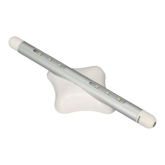 Barre lumineuse magnétique pour tente, lampe magnétique rechargeable, 4 modes 400 lumens, lampe de camping rechargeable par USB avec batterie externe 1200 mAh, lumière d'urgence avec crochet