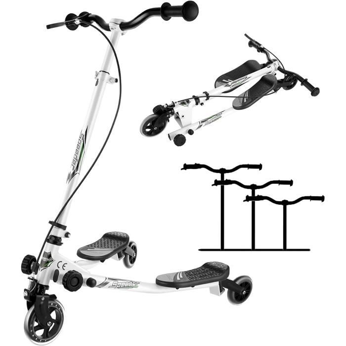 Swing scooter pour enfants, wiggle pliable à 3