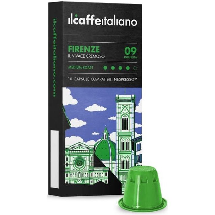 100 Capsules de café compatibles Nespresso - Mélange Firenze - Il Caffè Italiano