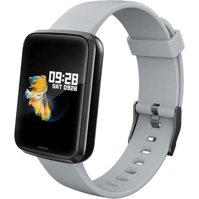 Lintelek ,Montre Connectée Pression Artérielle Cardio Fréquence Smartwatch Bracelet Connecté Ecran Couleur Montre Sport Etanche Podo