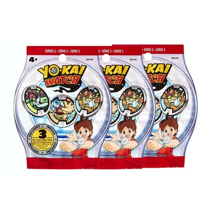 Sachets de 3 médailles Yo-Kai Watch - x3