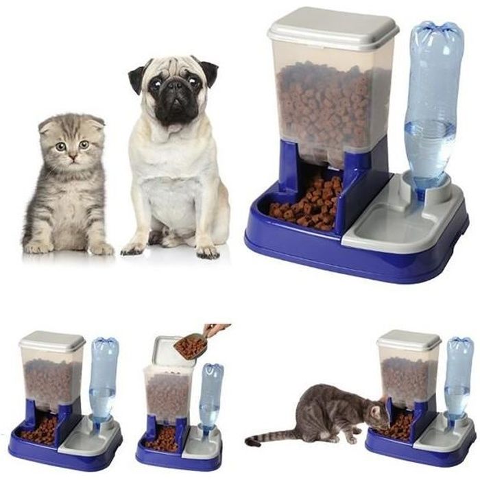 ID MARKET - Distributeur eau et croquettes automatique pour chien et chat