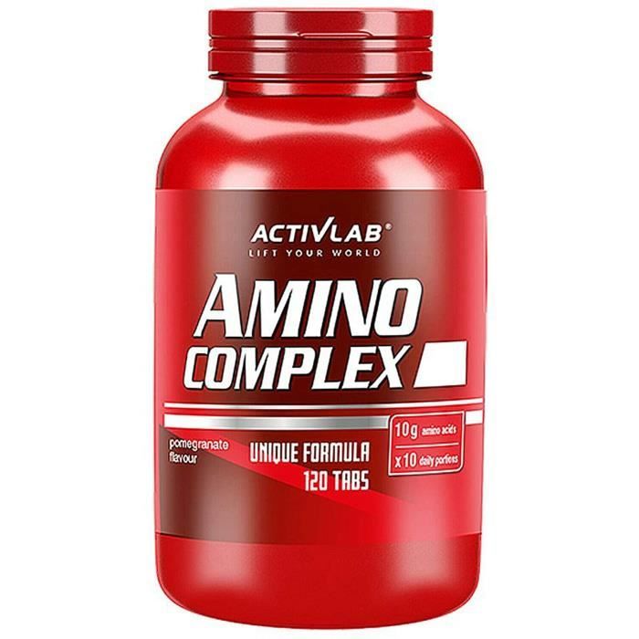 amino complex 120 comprimés à croquer bcaa + à spectre complet dacides aminés essentiels l-glutamine anabolique + anticata