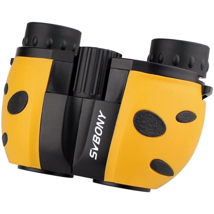 Svbony SV33 Jumelles Enfants 8x21 Jouet pour Enfants Binoculaire Compacte pour l'Observation des Oiseaux en Plein air(Jaune et Noir)