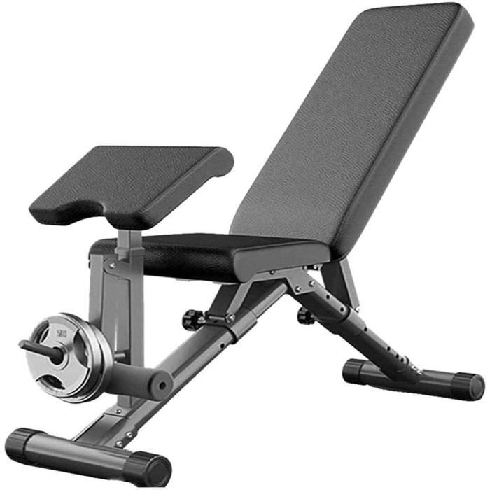BANC DE MUSCULATION Banc de musculation 7 en 1 pliable pour entraînement et musculation du corps - Charge maximale : 250 k501