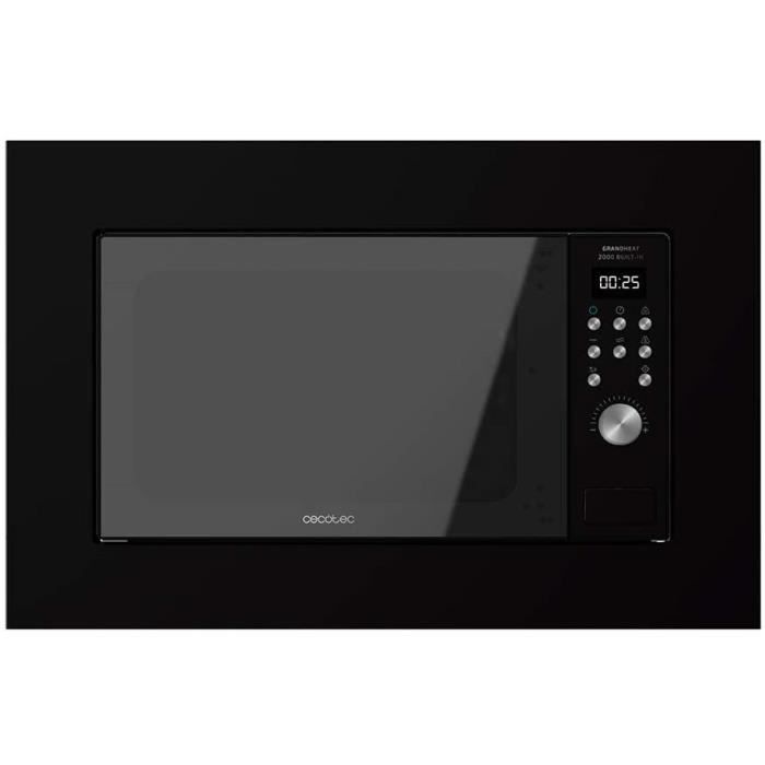 MICRO ONDES Cecotec Micro-ondes Encastrable Numérique GrandHeat 2000 Built-In Black. 700W, 20L de Capacité, Gril19