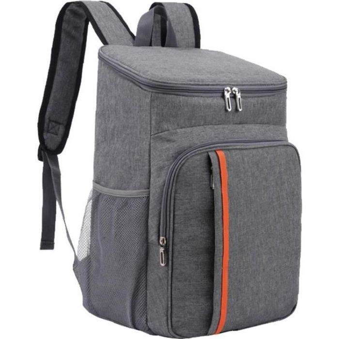 Isotherme Sac à dos étanche Sac Déjeuner pique-nique étanche récipient de nourriture pour le voyage Camping Gris